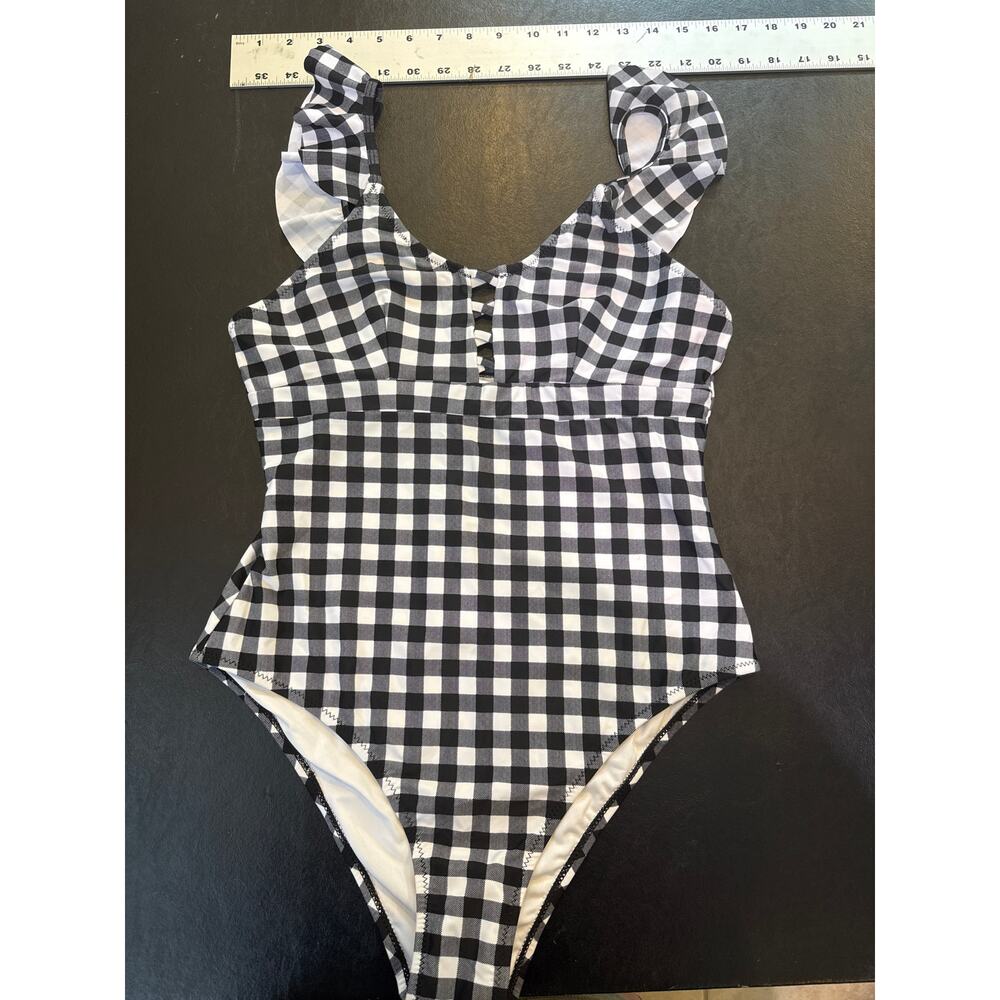 Cupshe Checkered Plaid One piece Swimsuit L NWT